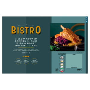 Bistro by ASDA Slow Cooked Gammon Shanks Honey Mustard Glaze 580g