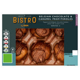 Bistro by ASDA Belgian chocolate caramel profiteroles 6 pack - British product