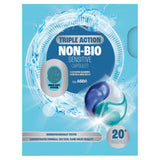 ASDA non-bio sensitive laundry capsules 20 washes, imported from the UK