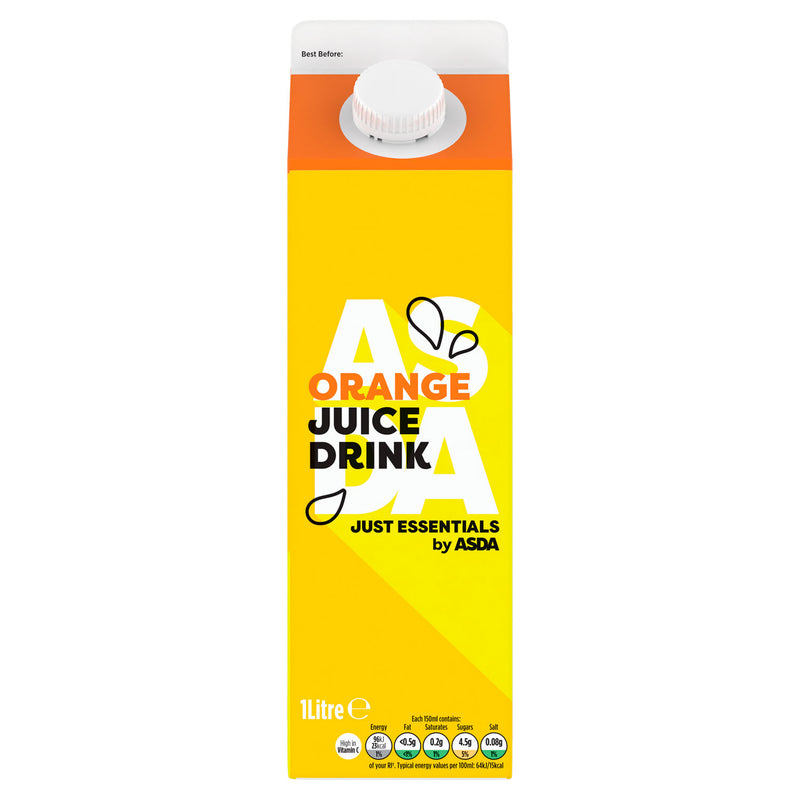 ASDA Just Essentials orange juice drink 1 litre (British brand)