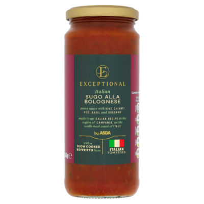 ASDA Italian Sugo Alla Bolognese 340g (British brand)