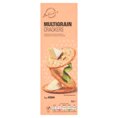 ASDA multigrain crackers 185g, imported from the UK