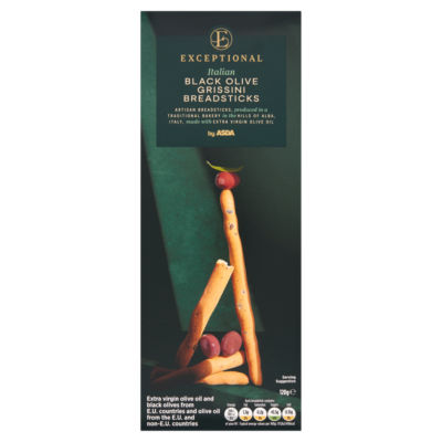 ASDA black olive breadsticks 120g - British product