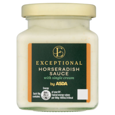 ASDA horseradish sauce with single cream 195g - British product