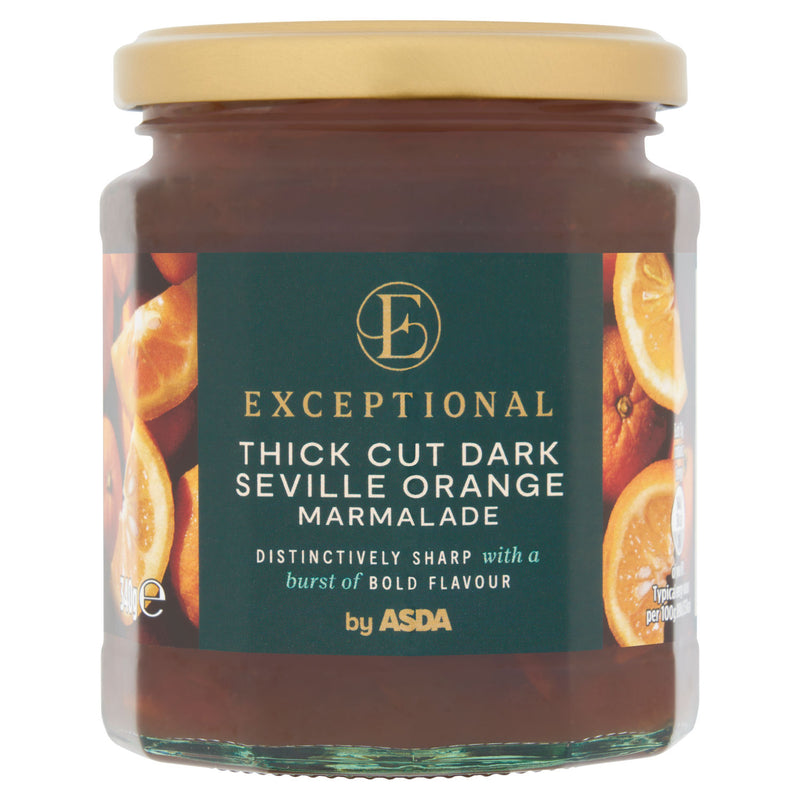 ASDA thick cut dark Seville orange marmalade 340g - British product