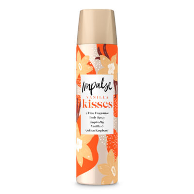 Impulse Vanilla Kisses body spray 75ml, imported from the UK