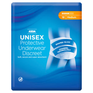 ASDA 12 Medium Unisex Protective Underwear
