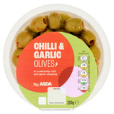 ASDA Chilli & Garlic Olives 250g (British brand)
