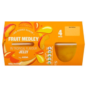 ASDA Fruit Medley Jelly 480g, imported from the UK