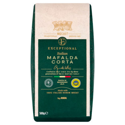 ASDA Mafalda Corta pasta 500g, imported from the UK