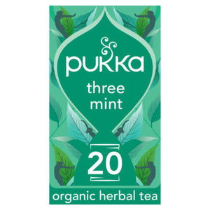 Pukka Organic Three Mint 20 Herbal Tea Sachets