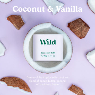 Wild Coconut and Vanilla refillable deodorant 40g - British product