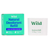 Wild Fresh Cotton & Sea Salt deodorant refill 40g, imported from the UK