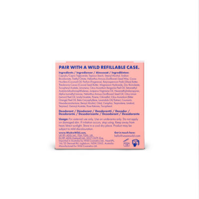 Wild Fresh Cotton & Sea Salt deodorant refill 40g, imported from the UK