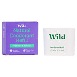 Wild Coconut & Vanilla deodorant refill 40g, imported from the UK