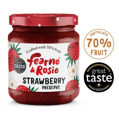 ASDA Fearne & Rosie Strawberry Jam 70% Fruit Reduced Sugar 310g- Buy online at McGrocer
