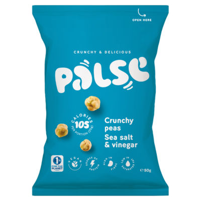 Palse crunchy peas sea salt and vinegar 50g, UK version