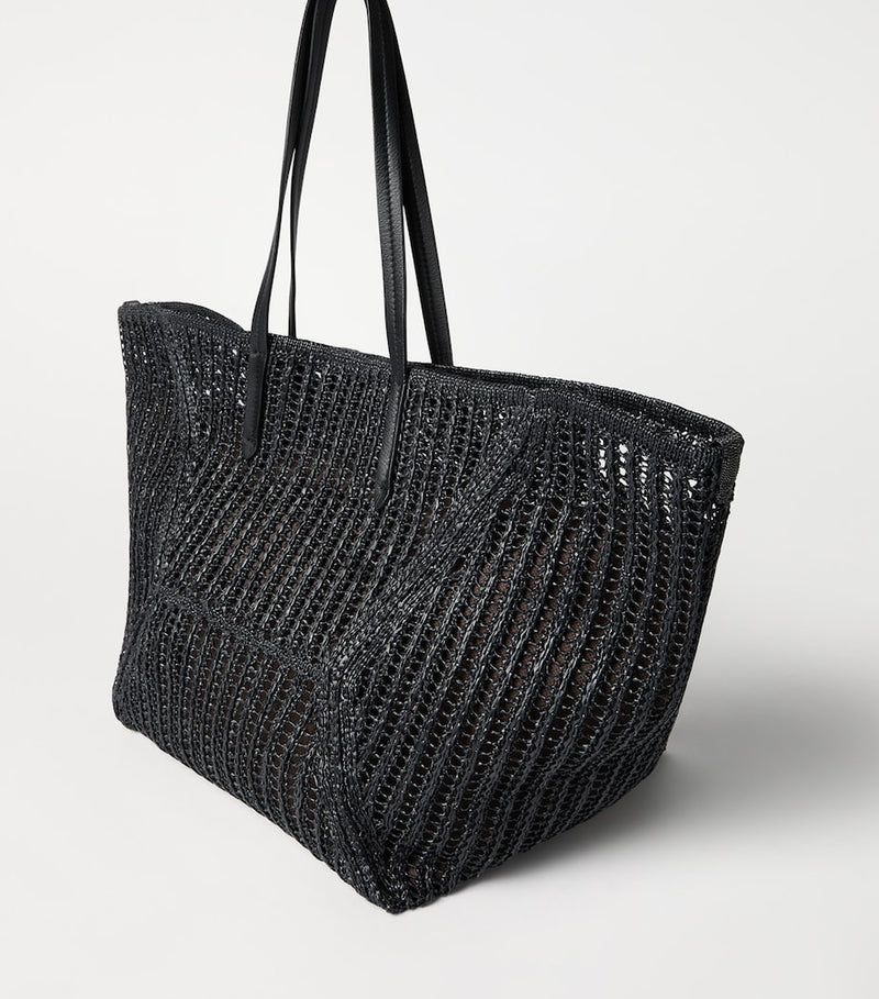 Brunello Cucinelli techno raffia knit BC Duo tote bag, UK version