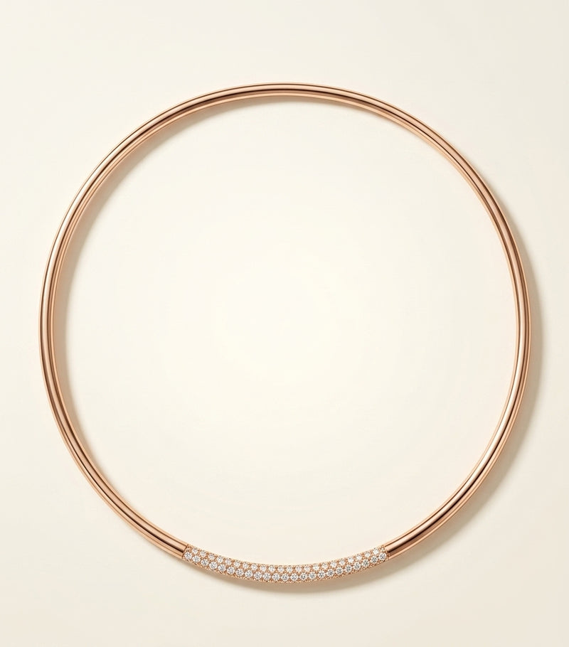 Cartier Juste un Clou rose gold diamond torque necklace (British brand)
