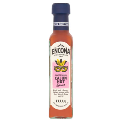 Encona Louisiana Cajun Hot Sauce 142ml, imported from the UK