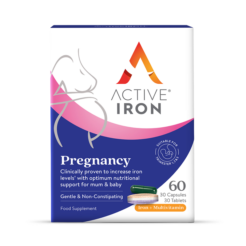Active Iron pregnancy supplement 30 tablets and 30 capsules (British brand)