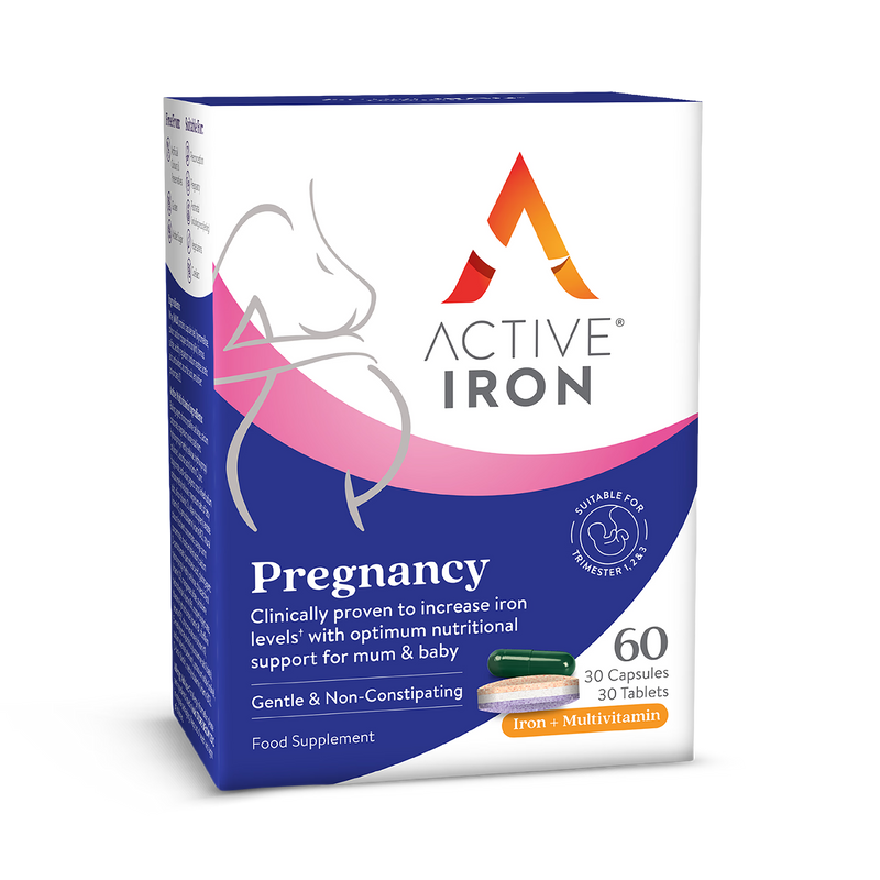 Active Iron pregnancy supplement 30 tablets and 30 capsules (British brand)