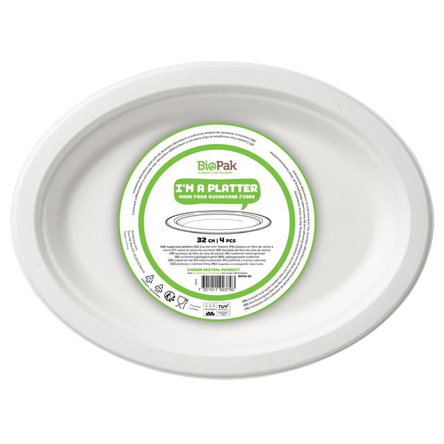 White Microwaveable Buffet Platters   3 per pack GOODS M&S