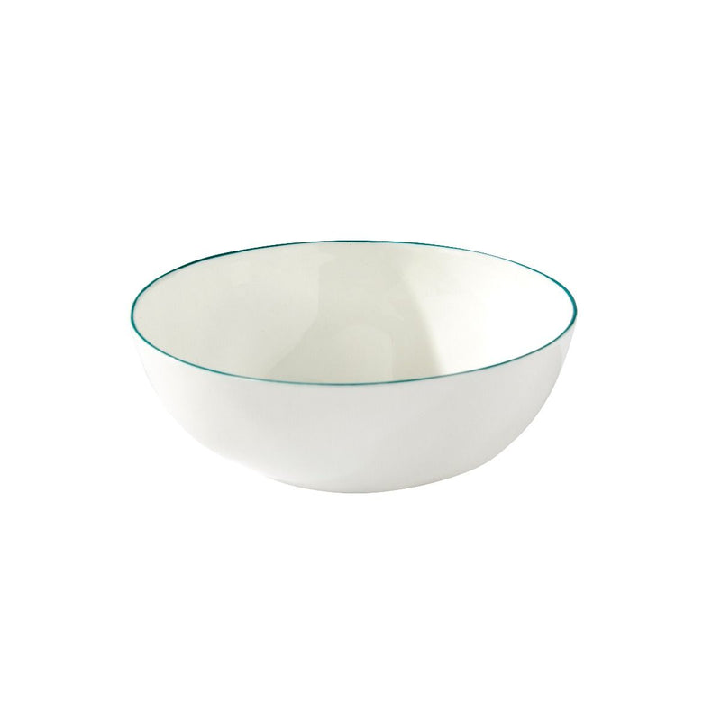 Feldspar teal cereal bowl in fine bone china 16cm (British brand)