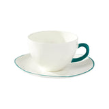 fortnum Feldspar Teal Fine Bone China Teacup & Saucer 100ml- Buy online at McGrocer