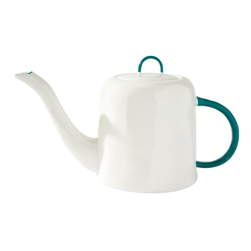Feldspar teal fine bone china teapot 1 litre - British product