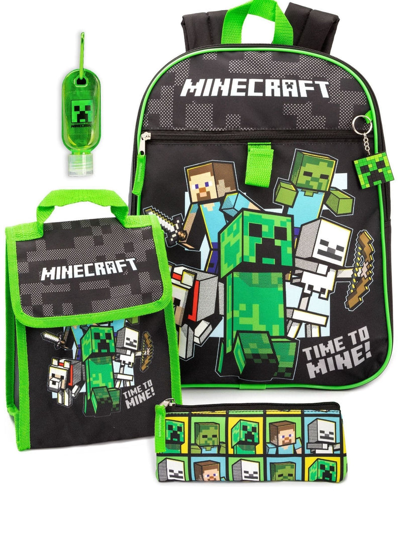 Vanilla Underground Minecraft backpack set in black (British brand)