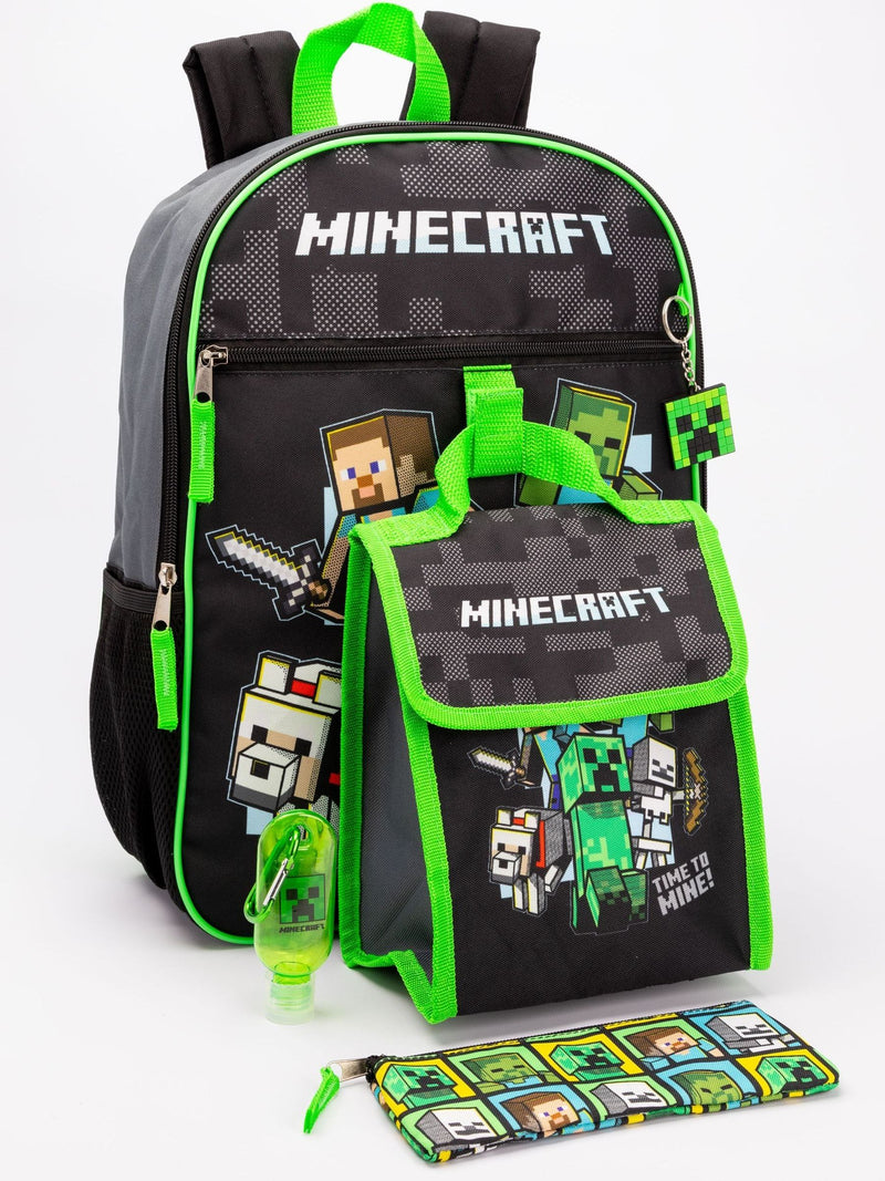Vanilla Underground Minecraft backpack set in black (British brand)