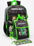 Vanilla Underground Minecraft backpack set in black (British brand)