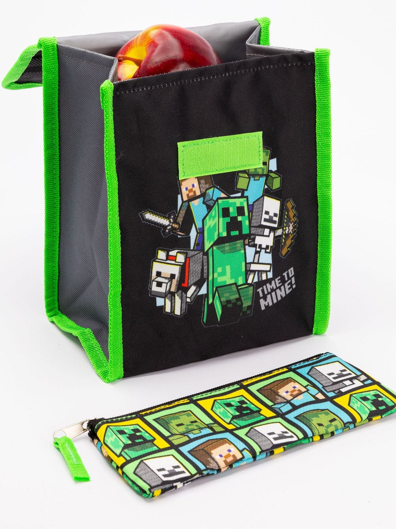 Vanilla Underground Minecraft backpack set in black (British brand)