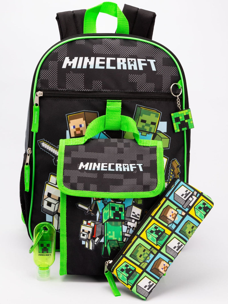 Vanilla Underground Minecraft backpack set in black (British brand)
