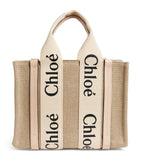 Chloé Small Woody Tote Bag linen canvas - British product