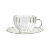 Fortnum's elegant glass teacup and saucer 200ml (British brand)