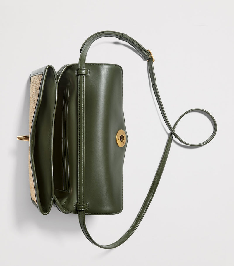 Bottega Veneta Raffia Knot Lock Shoulder Bag, imported from the UK