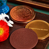 Fortnum's coronation chocolate coin in decorated keepsake tin, UK version