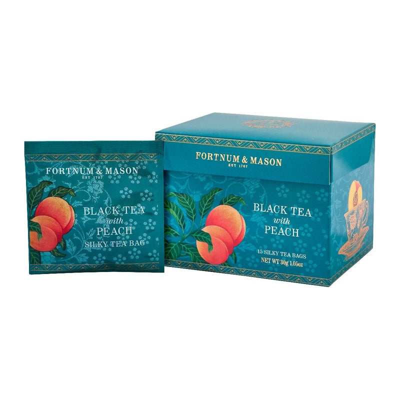 Black tea with peach 15 silky tea bags 30g, UK version