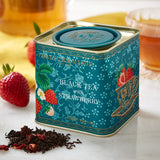 Black tea with strawberry loose leaf caddy 125g, UK version