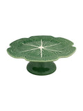 Bordallo Pinheiro cabbage cake stand ceramic, UK version