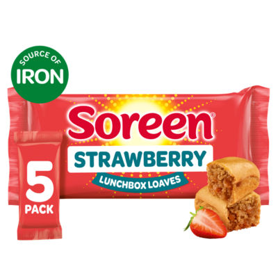 ASDA Soreen Strawberry Lunchbox Loaves Fruit Cereal Bars 5 x 30g- Buy online at McGrocer