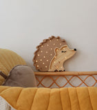 Little Lights hedgehog wooden lamp with dimmable LEDs, UK version