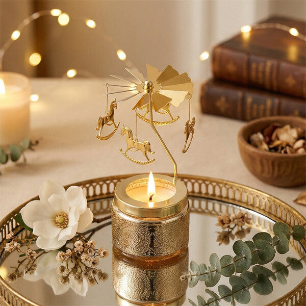 Livingandhome carousel scented candle golden osmanthus 275g, UK version