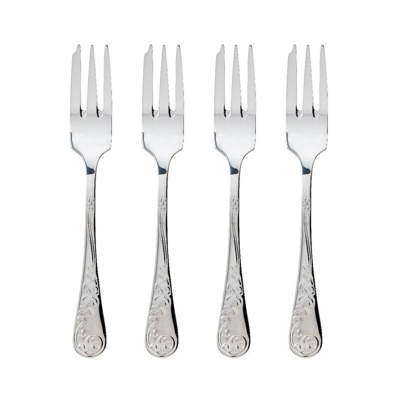 Fortnum's silver-plated pastry forks, set of 4 (British brand)