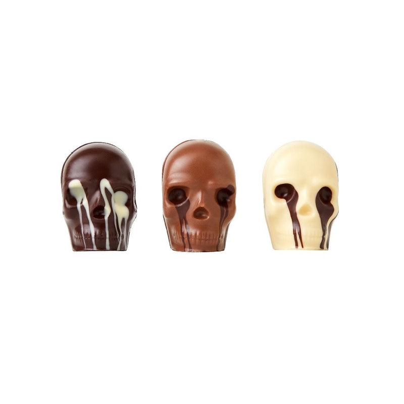 Fortnum's chocolate skulls white, milk and dark 110g, imported from the UK
