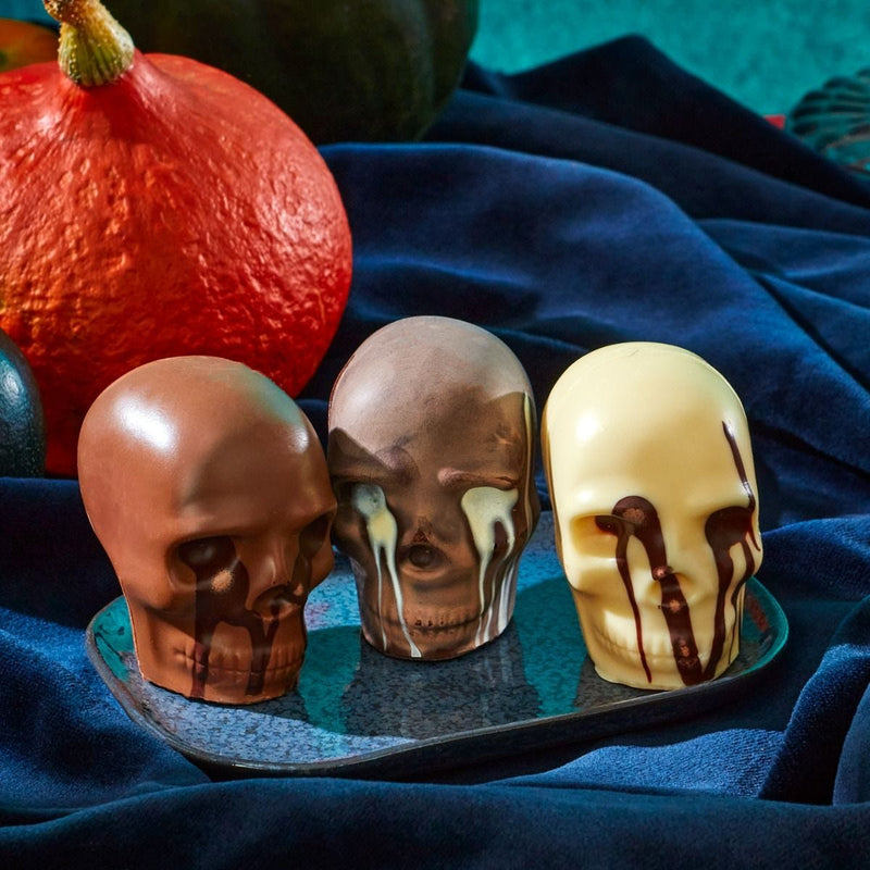 Fortnum's chocolate skulls white, milk and dark 110g, imported from the UK