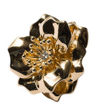 Miu Miu floral crystal brooch gold-tone brass, imported from the UK