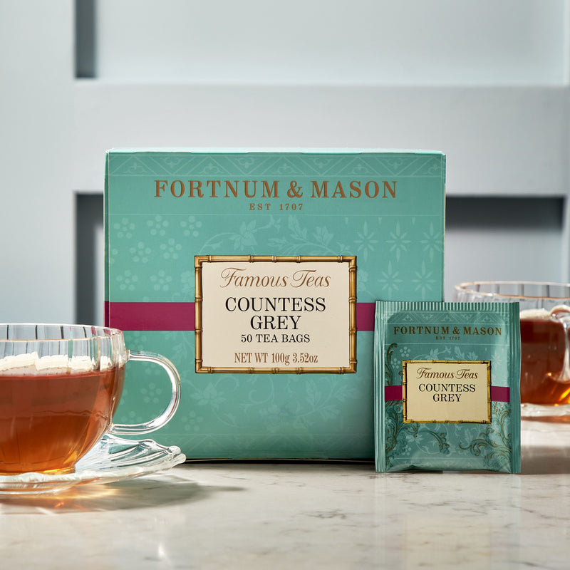 Fortnum's Countess Grey tea bags 50 count 100g, imported from the UK